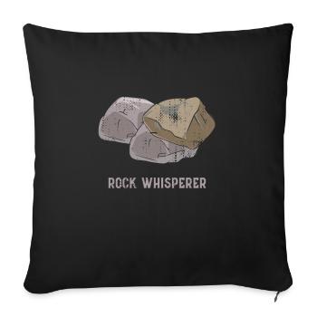 Géologie Géologie Pierres - Housse de coussin décorative 45 x 45 cm - noir - Devant