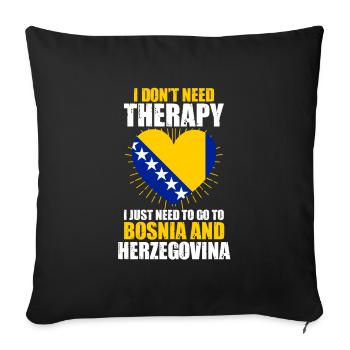 Bosna Bosanac Bosnie-Herzégovine Balkans - Housse de coussin décorative 45 x 45 cm - noir - Devant