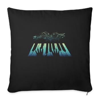 Colorful piano note | Musicians | Music lovers | - Sofa pillowcase 17,3'' x 17,3'' (45 x 45 cm) - black - Front
