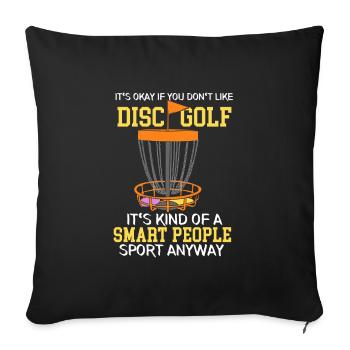 Disc Golfeur Frisbee Disc Golf - Housse de coussin décorative 45 x 45 cm - noir - Devant