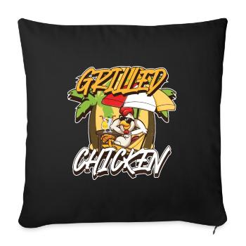 Grilled Chicken - Sofakissenbezug 45 x 45 cm - Schwarz - Vorne