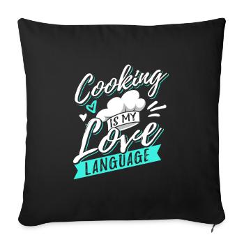 Cooking Chef Cook Funny Chef - Sofa pillowcase 17,3'' x 17,3'' (45 x 45 cm) - black - Front