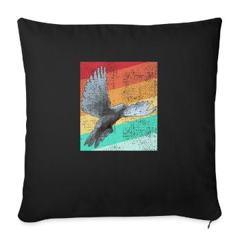 Pigeon Retro Pigeon Amateurs - Housse de coussin décorative 45 x 45 cm - noir - Devant