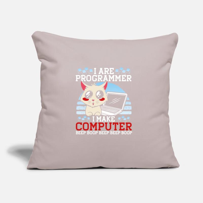I Are Programmer Funny Cat Coder Computer Kitty Sofa pillowcase 17,3'' x 17,3'' (45 x 45 cm)