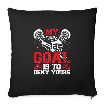 Lacrosse Goalkeeper - Sofa pillowcase 17,3'' x 17,3'' (45 x 45 cm) - black - Front