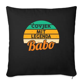 Babo Bosnien Vater Bosnischer Papa Balkan Bosna - Sofakissenbezug 45 x 45 cm - Schwarz - Vorne