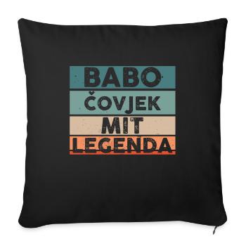 Babo Bosnien Vater Bosnischer Papa Balkan Bosna - Sofakissenbezug 45 x 45 cm - Schwarz - Vorne