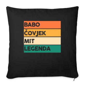 Babo Bosnien Vater Bosnischer Papa Balkan Bosna - Sofakissenbezug 45 x 45 cm - Schwarz - Vorne