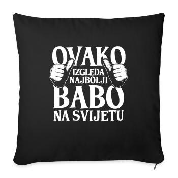 Covjek Mit Legenda - Bosanac Bosna Bosnien - Sofakissenbezug 45 x 45 cm - Schwarz - Vorne