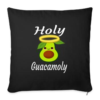 Funny avocado - Sofa pillowcase 17,3'' x 17,3'' (45 x 45 cm) - black - Front
