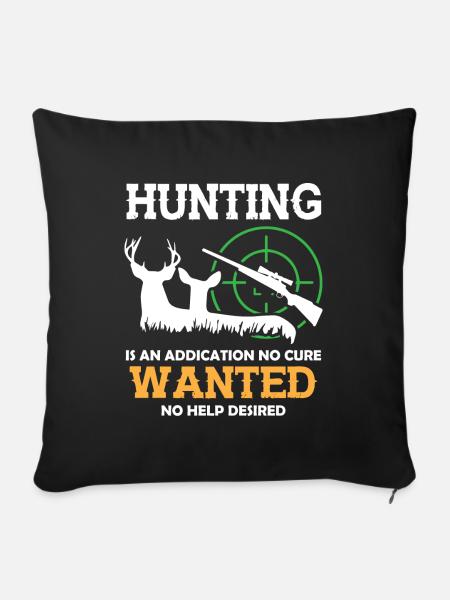 Hunting Addication1 - Sofakissenbezug 45 x 45 cm - Schwarz