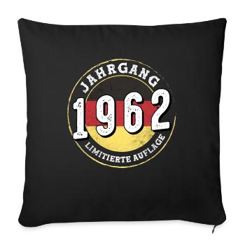 Jahrgangs 1962 Vintage 1962 Limitierte Auflage 62 - Sofa pillowcase 17,3'' x 17,3'' (45 x 45 cm) - black - Front