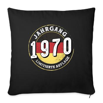 Jahrgangs 1970 Limitierte Auflage 54 years old - Sofa pillowcase 17,3'' x 17,3'' (45 x 45 cm) - black - Front