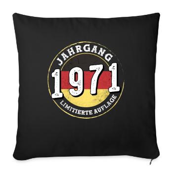 Jahrgangs 1971 Limitierte Auflage 53 ans - Housse de coussin décorative 45 x 45 cm - noir - Devant