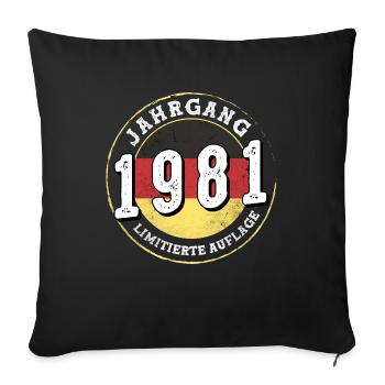 Jahrgangs 1981 Limitierte Auflage 43 ans - Housse de coussin décorative 45 x 45 cm - noir - Devant