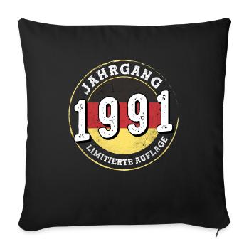 Jahrgangs 1991 Limitierte Auflage 33 ans - Housse de coussin décorative 45 x 45 cm - noir - Devant