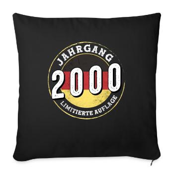 Jahrgangs 2000 Limitierte Auflage 24 years old - Sofa pillowcase 17,3'' x 17,3'' (45 x 45 cm) - black - Front