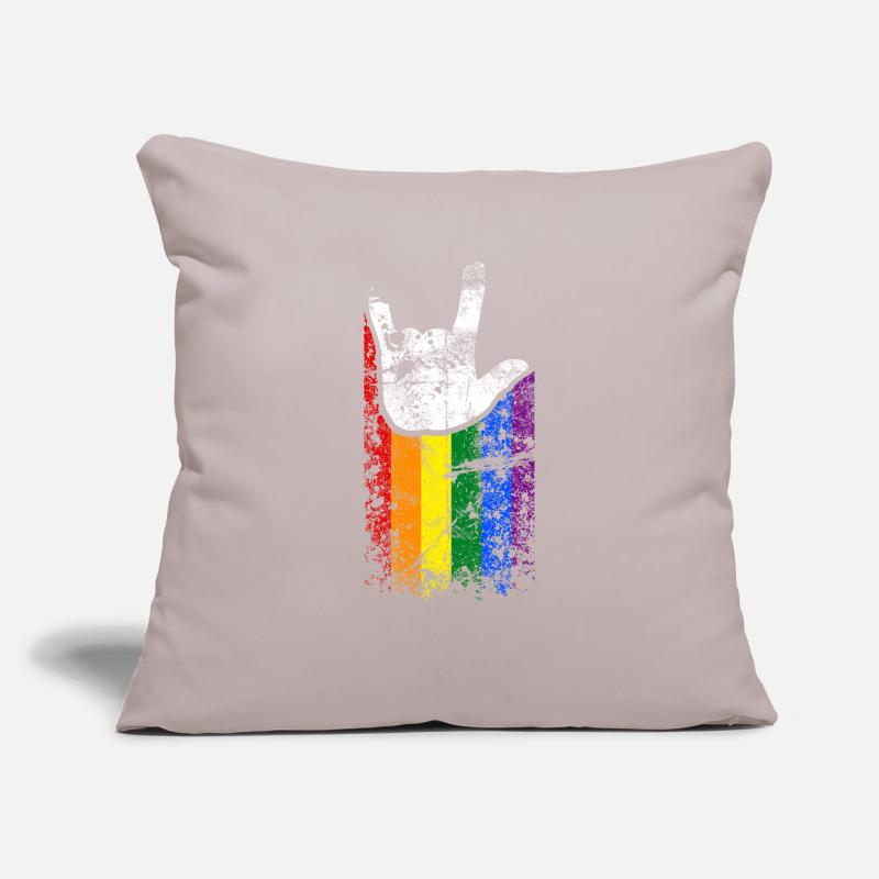 ILY Handsign Regenbogen Sofakissenbezug 45 x 45 cm
