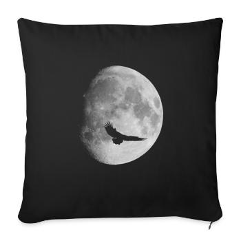 Full Moon Moon Moon Addicted Blood Moon Eagle Astro - Sofa pillowcase 17,3'' x 17,3'' (45 x 45 cm) - black - Front