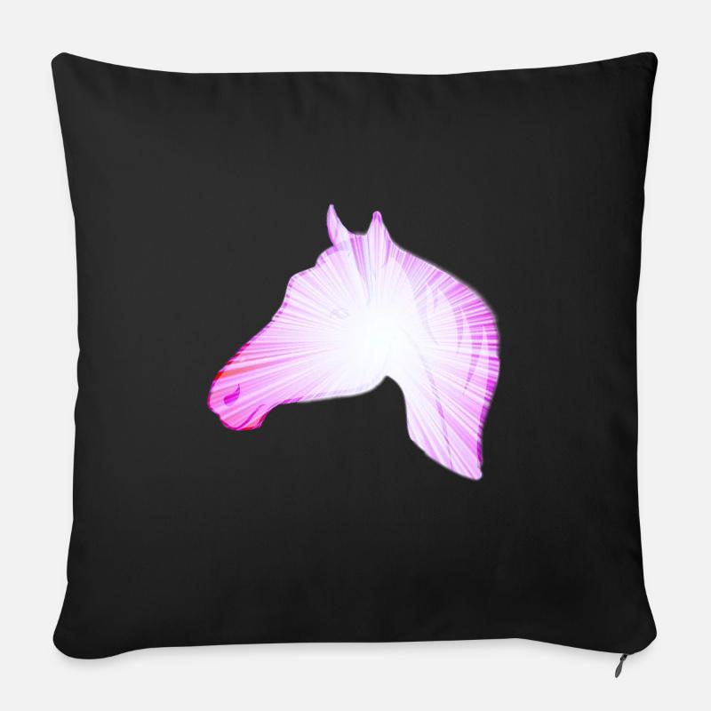 Wildpferd Wildpferde reiten Reiter Geschenk Gestüt - Sofakissenbezug 45 x 45 cm - Schwarz