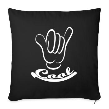 La main cool - Housse de coussin décorative 45 x 45 cm - noir - Devant