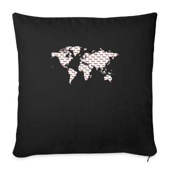 Dackel Dackelbesitzer Dachshund Weeni Geschenk - Sofakissenbezug 45 x 45 cm - Schwarz - Vorne