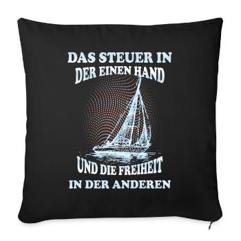 Segelboot besitzer - Sofakissenbezug 45 x 45 cm - Schwarz - Vorne
