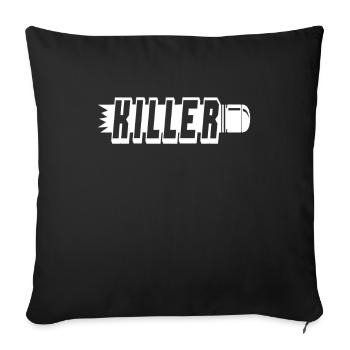 Tueur - Housse de coussin décorative 45 x 45 cm - noir - Devant
