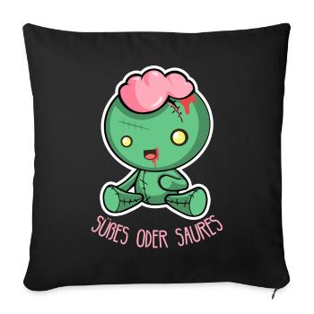 Creepy Halloween Doll - Des bonbons ou un sort - Housse de coussin décorative 45 x 45 cm - noir - Devant