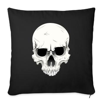 skull skull - Sofa pillowcase 17,3'' x 17,3'' (45 x 45 cm) - black - Front