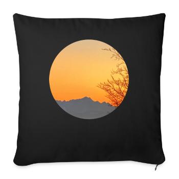 Alps nature - Sofa pillowcase 17,3'' x 17,3'' (45 x 45 cm) - black - Front