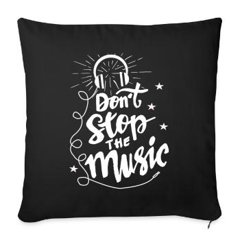 musique - Housse de coussin décorative 45 x 45 cm - noir - Devant