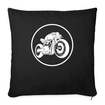 cafe racer - Sofa pillowcase 17,3'' x 17,3'' (45 x 45 cm) - black - Front