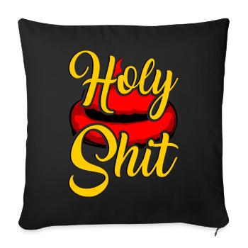 Holy shit damn cheeky swear bad luck - Sofa pillowcase 17,3'' x 17,3'' (45 x 45 cm) - black - Front
