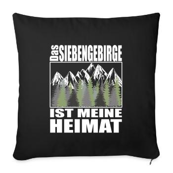 Siebengebirge Heimat - Sofakissenbezug 45 x 45 cm - Schwarz - Vorne