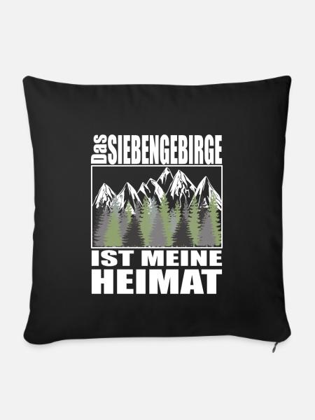 Siebengebirge Heimat - Sofakissenbezug 45 x 45 cm - Schwarz