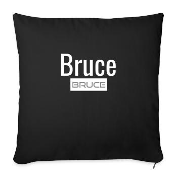 Bruce - Housse de coussin décorative 45 x 45 cm - noir - Devant