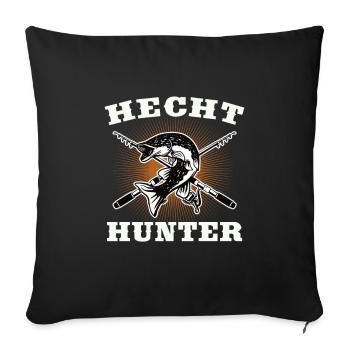 Hecht Hunter - Sofakissenbezug 45 x 45 cm - Schwarz - Vorne
