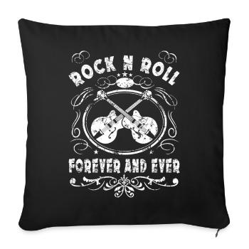 Rock N Roll Forever And Ever Graphic - Housse de coussin décorative 45 x 45 cm - noir - Devant