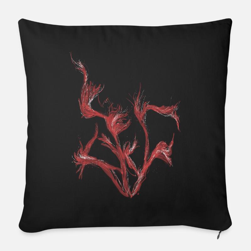 Abstrakter Baum - Sofakissenbezug 45 x 45 cm - Schwarz