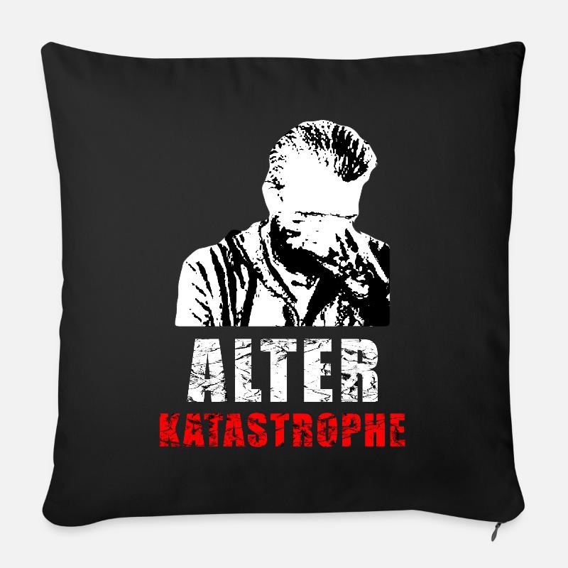 Alter Katastrophe - Housse de coussin décorative 45 x 45 cm - noir
