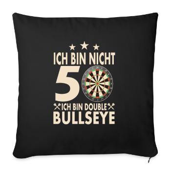 Je ne suis pas50. Je suis double Bullseye - Housse de coussin décorative 45 x 45 cm - noir - Devant