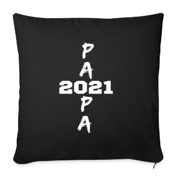 Papa 2021 - Sofakissenbezug 45 x 45 cm - Schwarz - Vorne