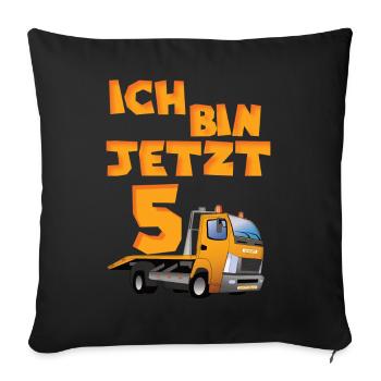 5 Geburtstag fünf Jahre Geburtstag Auto Geschenk - Sofakissenbezug 45 x 45 cm - Schwarz - Vorne