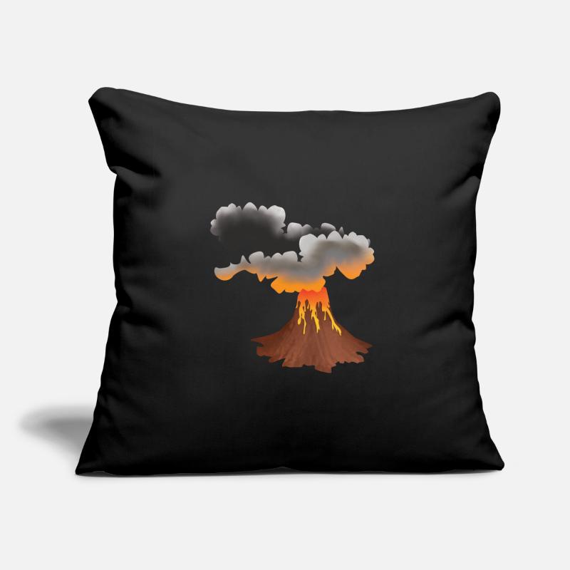Conception de volcan en éruption Housse de coussin décorative 45 x 45 cm
