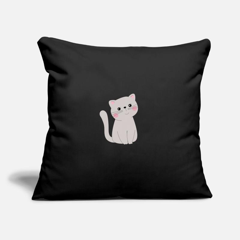 Chat mignon Housse de coussin décorative 45 x 45 cm