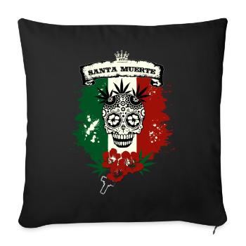 Santa Muerte - Sofakissenbezug 45 x 45 cm - Schwarz - Vorne