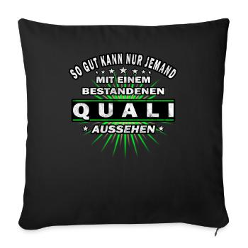 Abschlussklasse | Quali | Schulabschluss - Sofakissenbezug 45 x 45 cm - Schwarz - Vorne