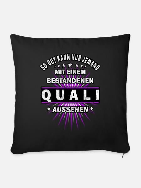 Abschlussklasse | Quali | Schulabschluss - Sofakissenbezug 45 x 45 cm - Schwarz