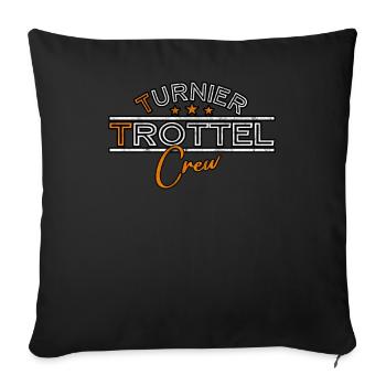 Turniertrottel Reiten Westernreiten QH - Sofakissenbezug 45 x 45 cm - Schwarz - Vorne